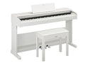 Yamaha YDP105 88-Key Weighted Action Upright Digital Piano for Beginner and Intermediate Players, Dynamic Response, Grand Piano Sound, 3-pedal Unit, Upright Design, Bench Included, White