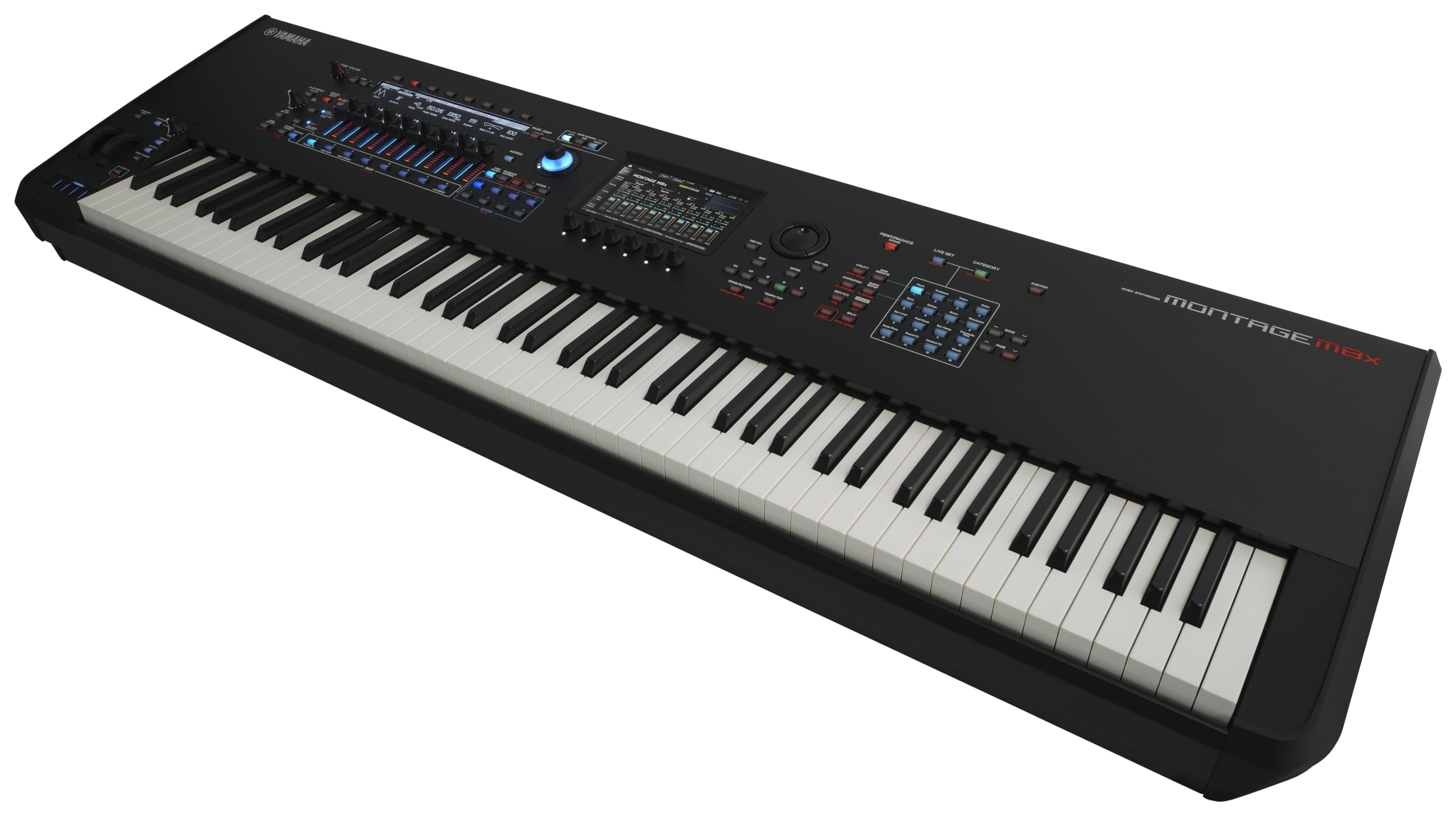 Yamaha Montage M8X 88-Key Flagship Music Synthesizer with GEX action featuring Polyphonic Aftertouch for New Sound Exploration and Expressive Control